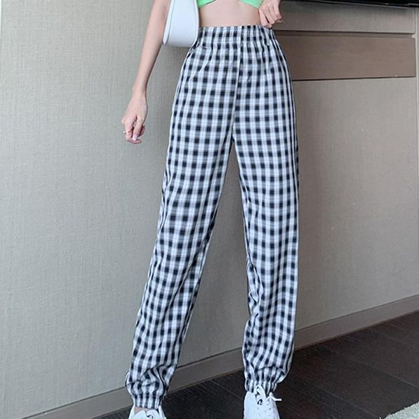 women's pants & capris harajuku thin girls trousers 2021 fashion casual streetwear high waist harem femme plaid vintage tie feet, Black;white
women's pants & capris harajuku thin girls trousers 2021 fashion casual streetwear high waist harem femme plaid vintage tie feet, Black;white