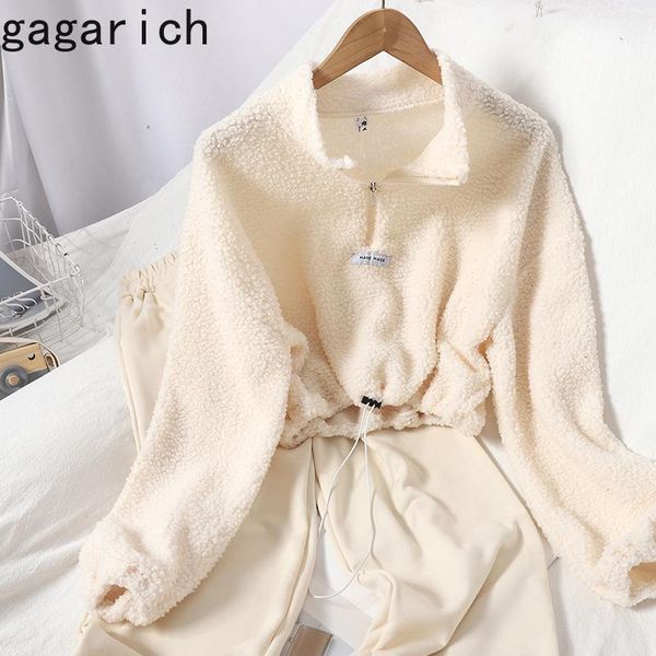 gagarich women 2 piece set 2021 winter autumn korean simple casual college style lapel drawstring lambswool designed female suit women', Gray
gagarich women 2 piece set 2021 winter autumn korean simple casual college style lapel drawstring lambswool designed female suit women', Gray