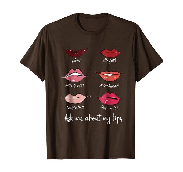 ask me about my lips lipstick colors t-shirt, White;black
ask me about my lips lipstick colors t-shirt, White;black