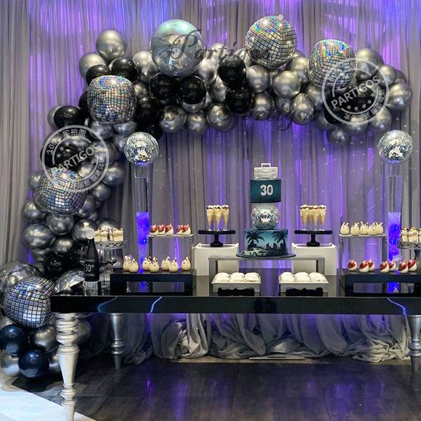 139pcs/set 22inch new silver 4d laser disco balloon garland kits birthday wedding bar party decoration round globos kids gift
139pcs/set 22inch new silver 4d laser disco balloon garland kits birthday wedding bar party decoration round globos kids gift