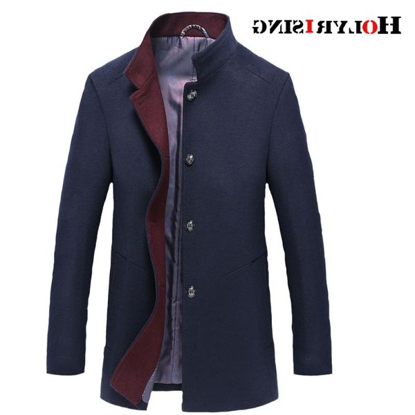 men's wool & blends abrigo men hombre stand collar male peacoat single breasted woolen coats warm man overcoat 18569-5, Black
men's wool & blends abrigo men hombre stand collar male peacoat single breasted woolen coats warm man overcoat 18569-5, Black