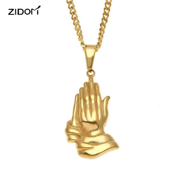men hiphop praying hand shape pendant necklaces male fashion stainless steel gold color pendants vintage necklace jewelry gifts, Silver
men hiphop praying hand shape pendant necklaces male fashion stainless steel gold color pendants vintage necklace jewelry gifts, Silver