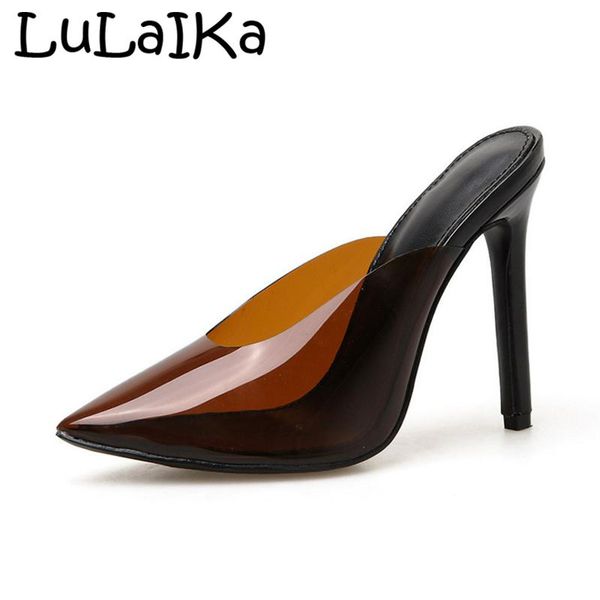 slippers lulaika 2021 summer ladies fashion outer wear pointed comfortable transparent baotou casual wild high-heeled 9-11cm, Black
slippers lulaika 2021 summer ladies fashion outer wear pointed comfortable transparent baotou casual wild high-heeled 9-11cm, Black