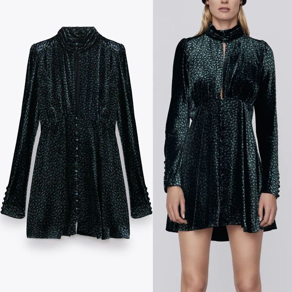 dresses vintage veet print mini women long sleeve turtleneck elegant winter es woman chic pleated office vestidos, Black;gray
dresses vintage veet print mini women long sleeve turtleneck elegant winter es woman chic pleated office vestidos, Black;gray