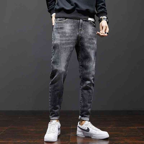 men's jeans korean style fashion men vintage designer casual denim trousers retro black gray elastic slim fit pencil p, Blue
men's jeans korean style fashion men vintage designer casual denim trousers retro black gray elastic slim fit pencil p, Blue