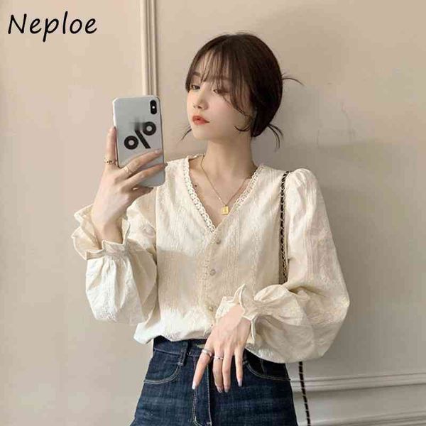 neploe french work style ol solid blouse women elegant hollow out design slim blusas v neck long sleeve pullover shirt femme 210423, White
neploe french work style ol solid blouse women elegant hollow out design slim blusas v neck long sleeve pullover shirt femme 210423, White