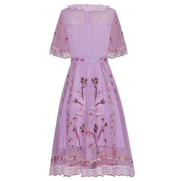 dress romantic seqinyy purple 2021 summer fashion design feminine sleeve short embroidered flowers crocheted knee, Black;gray
dress romantic seqinyy purple 2021 summer fashion design feminine sleeve short embroidered flowers crocheted knee, Black;gray