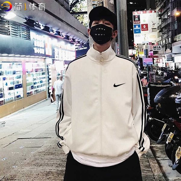 coat men's stitched casual sports women's breathable versatile couple loose stand collar et, Black
coat men's stitched casual sports women's breathable versatile couple loose stand collar et, Black