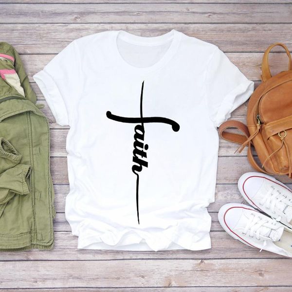 women t-shirts faith letter printing summer autumn clothing girl 90s print lady womens graphic t shirt female tee t-shirt women's, White
women t-shirts faith letter printing summer autumn clothing girl 90s print lady womens graphic t shirt female tee t-shirt women's, White