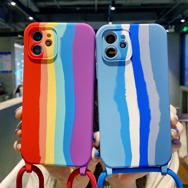 cell phone pouches rainbow stripes lanyard case for 12 pro 11pro max x xr xs 7 8 plus 11 soft silicone back cover
cell phone pouches rainbow stripes lanyard case for 12 pro 11pro max x xr xs 7 8 plus 11 soft silicone back cover