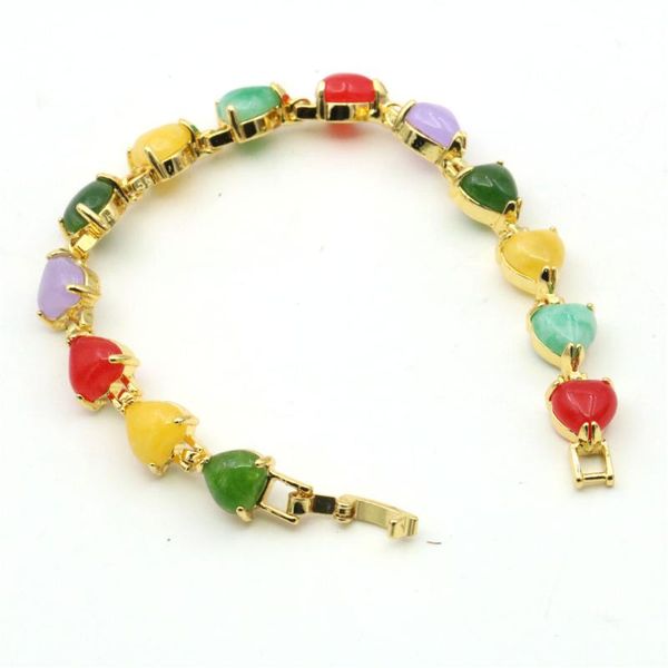 bohemian natural jades chalcedony agates rainbow beads heart charm bracelet gold plated bangle jewelry yoga women 7.5inch y1099 beaded, stra, Black
bohemian natural jades chalcedony agates rainbow beads heart charm bracelet gold plated bangle jewelry yoga women 7.5inch y1099 beaded, stra, Black