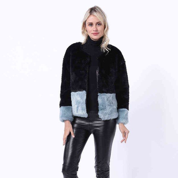 winter faux rabbit fur coat women fashion patchwork faux fur overcoat female short jacket outwear 211213, Black
winter faux rabbit fur coat women fashion patchwork faux fur overcoat female short jacket outwear 211213, Black