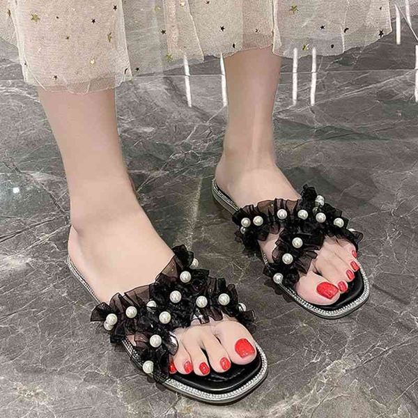 sandals pleated peal flat slippers women summer comfy soft bottom slides woman sqaure toe cross strap fashion flip flops 80ym, Black
sandals pleated peal flat slippers women summer comfy soft bottom slides woman sqaure toe cross strap fashion flip flops 80ym, Black