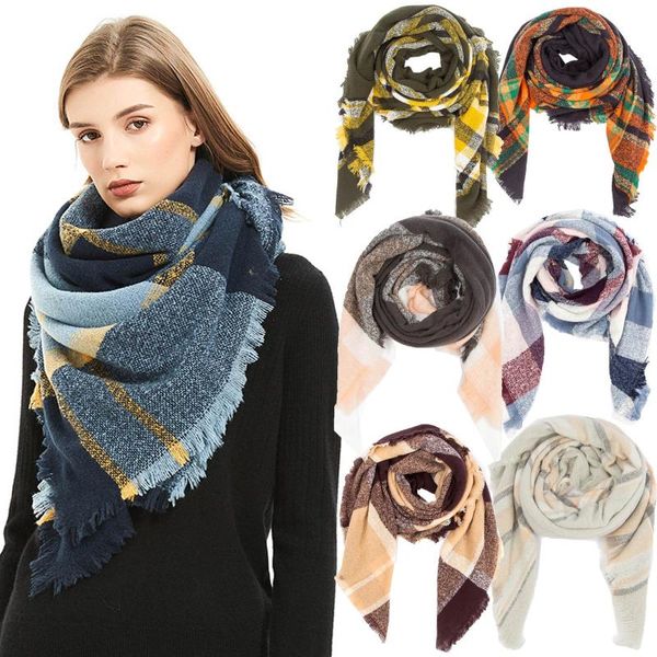 women hijab scarf winter plaid pashmina 2021 cotton feeling lady shawl foulard headband tassel female warm bandana wraps scarves, Blue;gray
women hijab scarf winter plaid pashmina 2021 cotton feeling lady shawl foulard headband tassel female warm bandana wraps scarves, Blue;gray