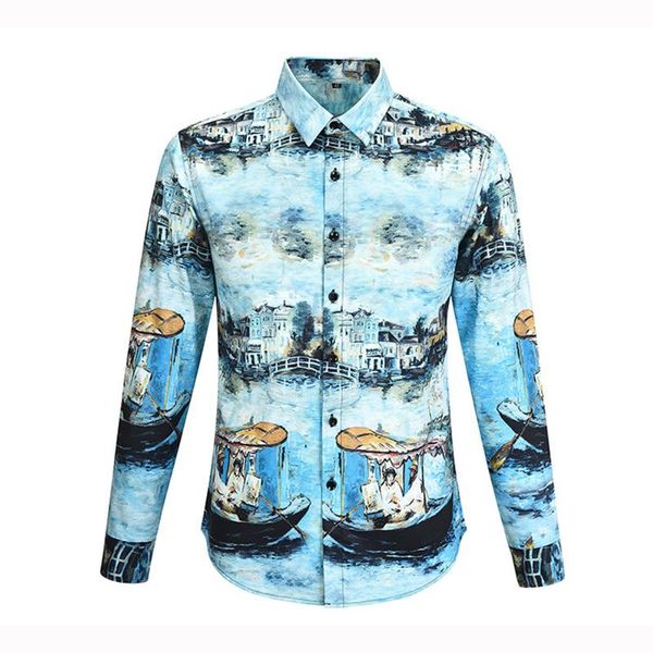 men's casual shirts mens fashion 3d printed design long sleeve social shirt men camisa hombre streetwear prom party, White;black
men's casual shirts mens fashion 3d printed design long sleeve social shirt men camisa hombre streetwear prom party, White;black