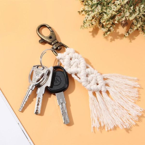 keychains fashion handmade color pendant boho tassel cotton rope braided key chains macrame keychain, Silver
keychains fashion handmade color pendant boho tassel cotton rope braided key chains macrame keychain, Silver