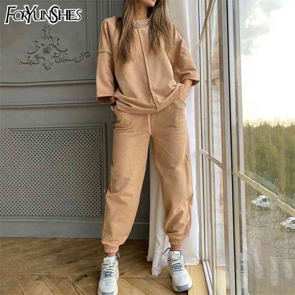 tracksuit women 2 piece sets comfy outfits sport jogging pants set track suit summer clothes short sleeve t-shirt suits 210709, White
tracksuit women 2 piece sets comfy outfits sport jogging pants set track suit summer clothes short sleeve t-shirt suits 210709, White