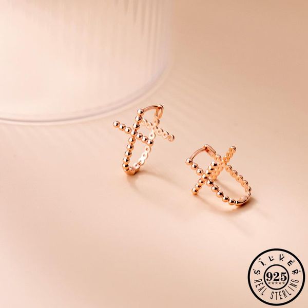 hoop & huggie 925 sterling silver cross shape small ear rings rose gold color plated christian earrings jewelry gifts for women, Golden;silver
hoop & huggie 925 sterling silver cross shape small ear rings rose gold color plated christian earrings jewelry gifts for women, Golden;silver