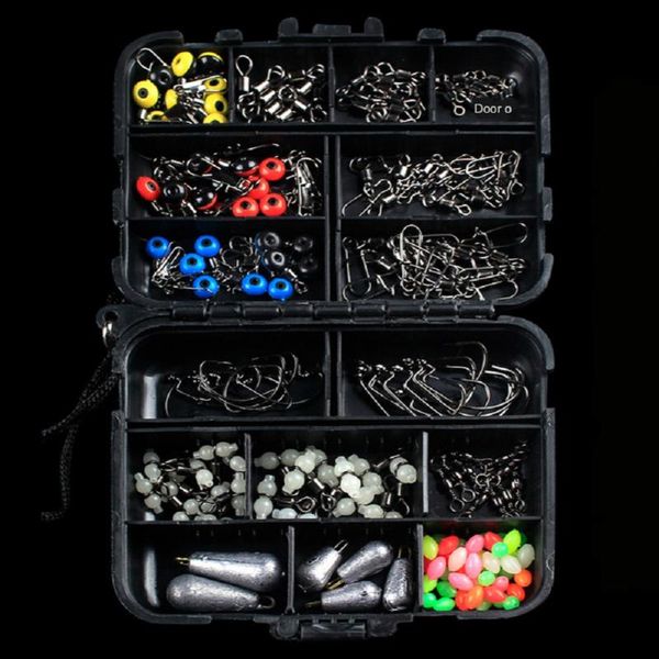 177pcs outdoor fishing tool set box tackle beads lure bait jig hook swivels compartments accessories
177pcs outdoor fishing tool set box tackle beads lure bait jig hook swivels compartments accessories