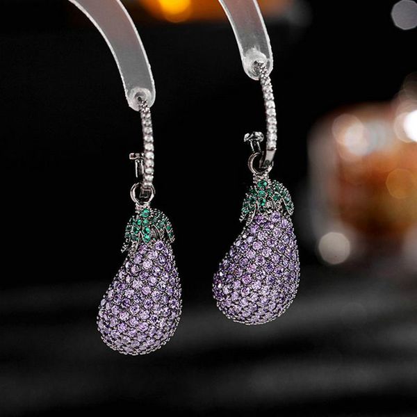 hoop & huggie 1 pair trendy fully-jewelled cz eggplant earring romantic earrings ear jewelry party accessory arrival, Golden;silver
hoop & huggie 1 pair trendy fully-jewelled cz eggplant earring romantic earrings ear jewelry party accessory arrival, Golden;silver