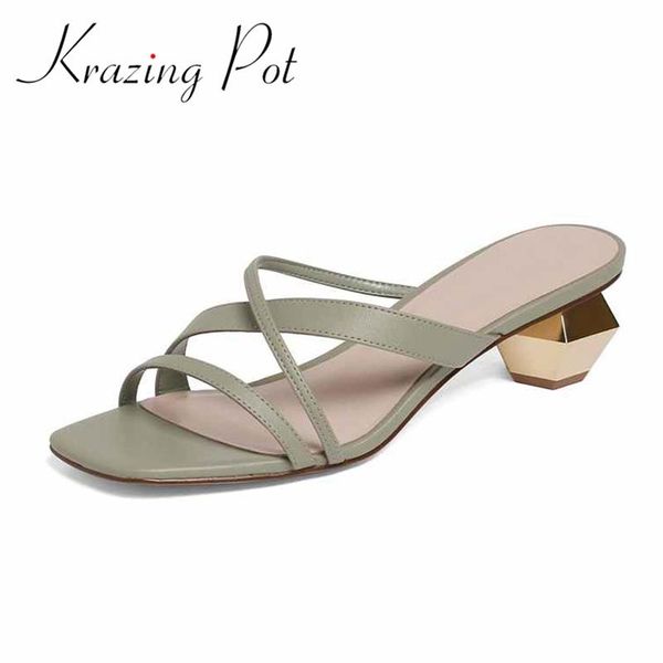 sandals krazing pot square toe med heels sling back strange style solid simple high fashion young lady slip on women l51, Black
sandals krazing pot square toe med heels sling back strange style solid simple high fashion young lady slip on women l51, Black