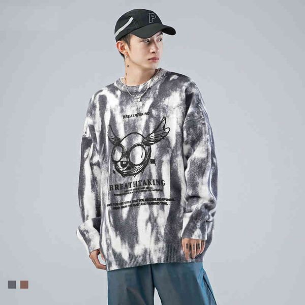 harajuku sweater men anime pattern oversized streetwear knitted sweaters hip hop vintage japane style casual o-neck cloth, Black
harajuku sweater men anime pattern oversized streetwear knitted sweaters hip hop vintage japane style casual o-neck cloth, Black