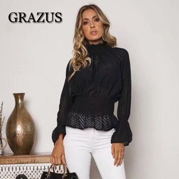 women's blouses & shirts grazus perspective women blouse fashion turtleneck long flare sleeve for womens 2021 autumn elastic waist ol t, White
women's blouses & shirts grazus perspective women blouse fashion turtleneck long flare sleeve for womens 2021 autumn elastic waist ol t, White