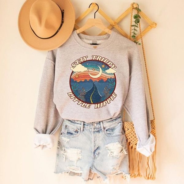 women's hoodies & sweatshirts stay trippy little hippie printing graphic vintage women loose autumn thick crewneck 80s 90s casual pull, Black
women's hoodies & sweatshirts stay trippy little hippie printing graphic vintage women loose autumn thick crewneck 80s 90s casual pull, Black
