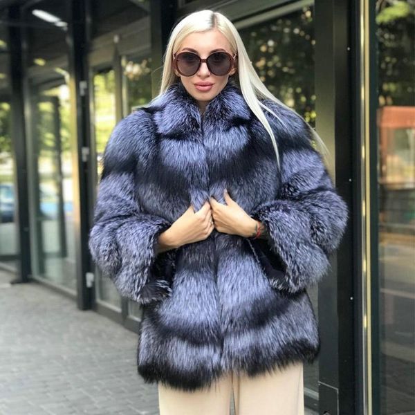 women's fur & faux women natural silver jacket mid-length stand collar full pelt genuine coats female winter outwear 2021, Black
women's fur & faux women natural silver jacket mid-length stand collar full pelt genuine coats female winter outwear 2021, Black
