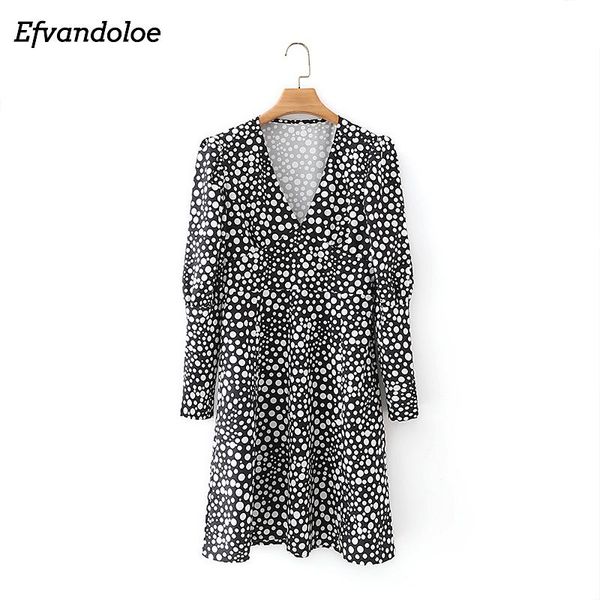 casual black dress women long sleeve v-neck dot print spring autumn mini dresses vestidos, Black;gray
casual black dress women long sleeve v-neck dot print spring autumn mini dresses vestidos, Black;gray