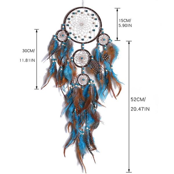decorative objects & figurines 5 rings large dream catcher with feather boho wall hanging for bedroom dorm living room decoration ornament w
decorative objects & figurines 5 rings large dream catcher with feather boho wall hanging for bedroom dorm living room decoration ornament w
