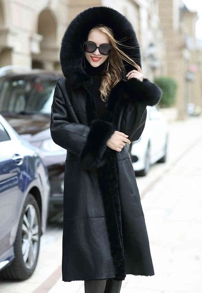 women's jackets sheep fur coat shearing with fox thin hood long sleeve long-sleeve female ladies jacket history fs20139a, Black;brown
women's jackets sheep fur coat shearing with fox thin hood long sleeve long-sleeve female ladies jacket history fs20139a, Black;brown
