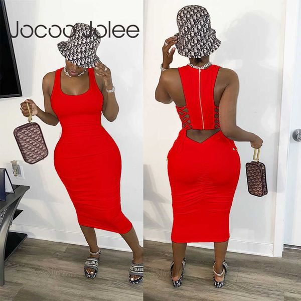 jocoo jolee women sleeveless hollow out bodycon dress solid backless bandage zipper pleated midi dress party club dress 210619, Black;gray
jocoo jolee women sleeveless hollow out bodycon dress solid backless bandage zipper pleated midi dress party club dress 210619, Black;gray