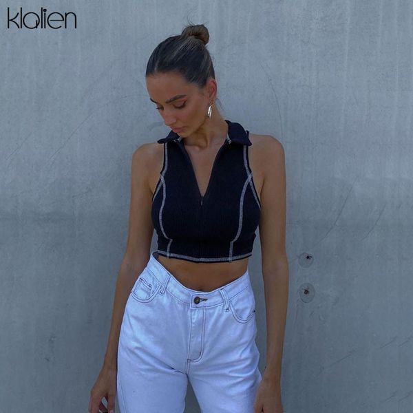 tanks fashion casual zipper tank summer new simple solid rib knit slim crop women streetwear wild basic vest, White
tanks fashion casual zipper tank summer new simple solid rib knit slim crop women streetwear wild basic vest, White