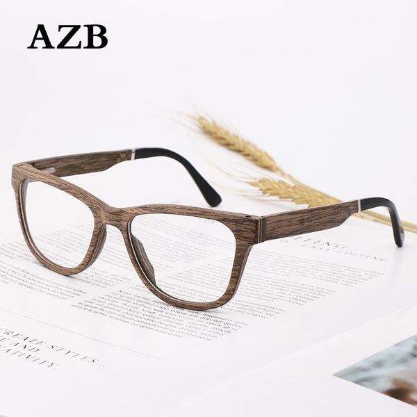 fashion sunglasses frames azb square wood material glasses frame men big face eyewear retro myopia prescription optical transparent, Black
fashion sunglasses frames azb square wood material glasses frame men big face eyewear retro myopia prescription optical transparent, Black