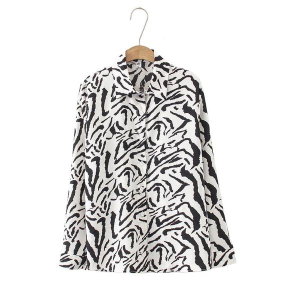 women's blouses & shirts 2021 spring &summer woman zebra print straight long sleeve chiffon blouse shirt, White
women's blouses & shirts 2021 spring &summer woman zebra print straight long sleeve chiffon blouse shirt, White