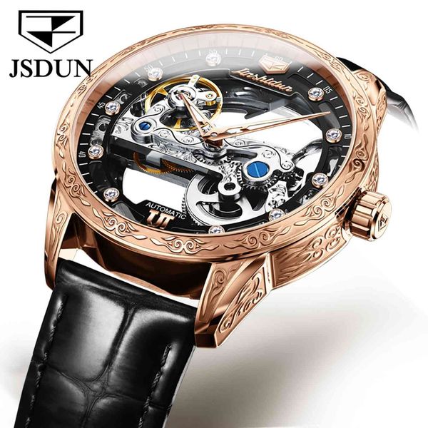 jsdun men's mechanical automatic skeleton watch for men movement sapphire leather mens watches brand luxury wristwatch man, Slivery;brown
jsdun men's mechanical automatic skeleton watch for men movement sapphire leather mens watches brand luxury wristwatch man, Slivery;brown