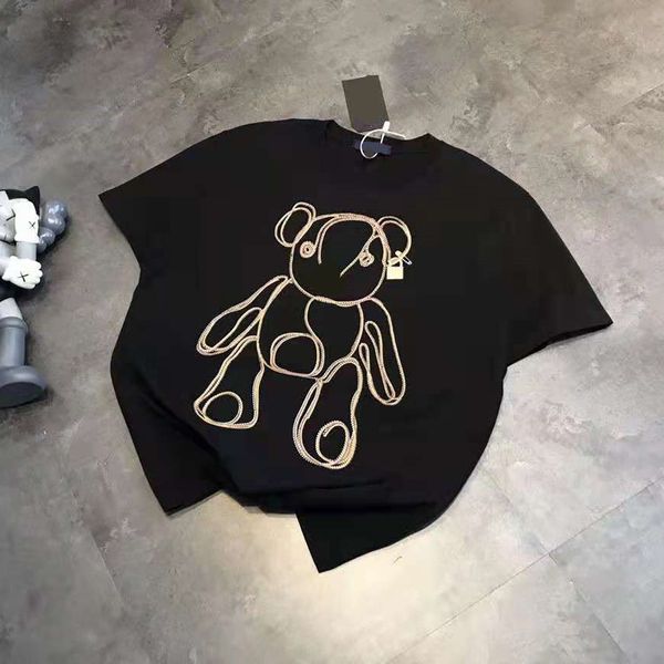 high version 2021 summer new fashion sketch outline print simple cartoon aging black slim couple short sleeves, White
high version 2021 summer new fashion sketch outline print simple cartoon aging black slim couple short sleeves, White