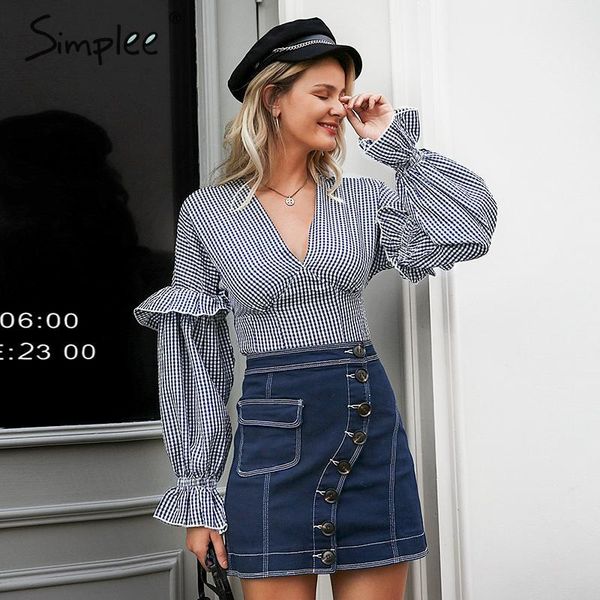 v-neck plaid women ruffled puff sleeve elastic feminina shirt casual party wear ladies blouse 210414, White
v-neck plaid women ruffled puff sleeve elastic feminina shirt casual party wear ladies blouse 210414, White