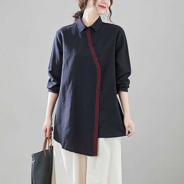 arrival spring autumn art style women long sleeve vintage shirt asymmetry design vintage button cotton linen blouses v314 210608, White
arrival spring autumn art style women long sleeve vintage shirt asymmetry design vintage button cotton linen blouses v314 210608, White