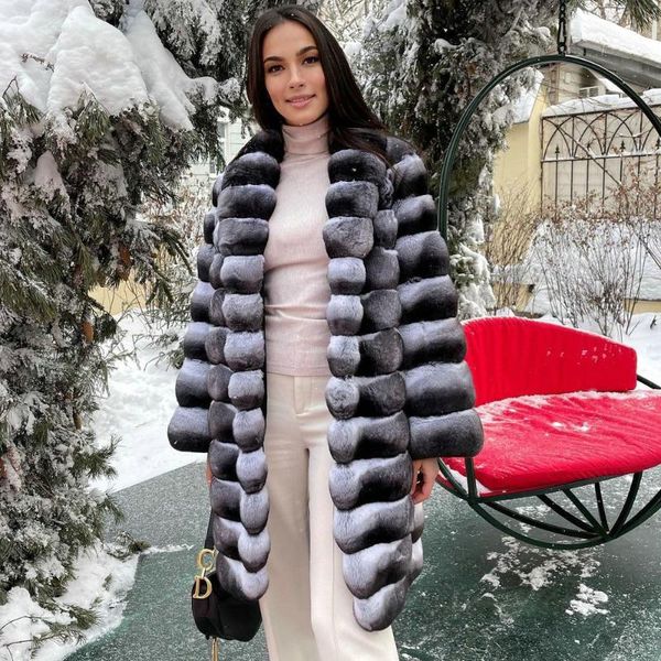 women's fur & faux fashion long real rex coat for women winter whole skin natural overcoat thick warm coats woman, Black
women's fur & faux fashion long real rex coat for women winter whole skin natural overcoat thick warm coats woman, Black