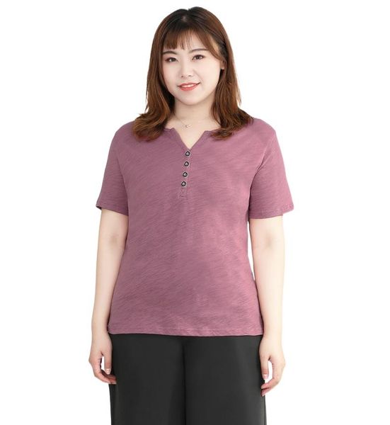 women's blouses & shirts extra-large size short-sleeved cotton v-neck casual summer women blusas mujer de moda solid t61029, White
women's blouses & shirts extra-large size short-sleeved cotton v-neck casual summer women blusas mujer de moda solid t61029, White