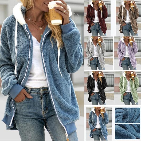 women's jackets autumn winter long sleeve hoodies jacket streetwear women casual vintage solid loose hooded sweatshirt fleece zipper c, Black;brown
women's jackets autumn winter long sleeve hoodies jacket streetwear women casual vintage solid loose hooded sweatshirt fleece zipper c, Black;brown