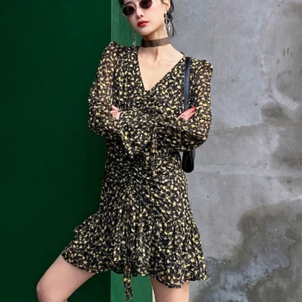 dress spring autumn vintage bandage floral mermaid short long sleeve mini ruffle jurken korean boho women vestidos x5ah, Black;gray
dress spring autumn vintage bandage floral mermaid short long sleeve mini ruffle jurken korean boho women vestidos x5ah, Black;gray