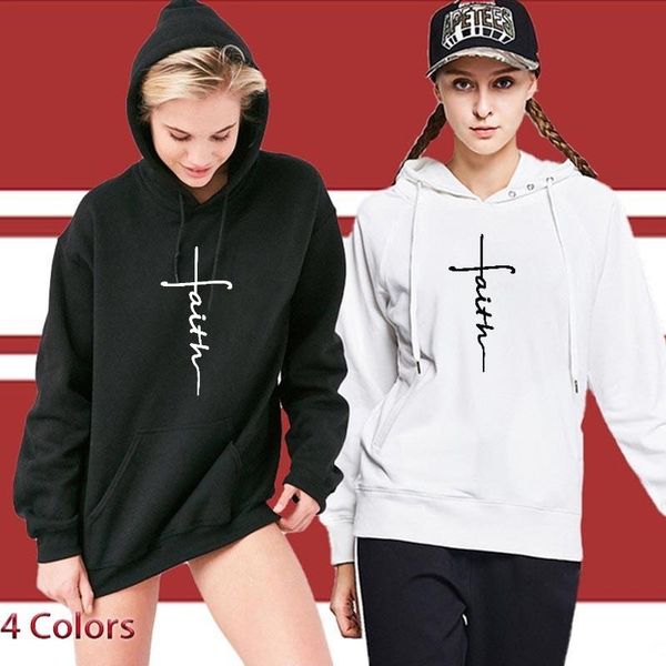 women's hoodies & sweatshirts faith religious christian clothing casual women spring and autumn hooded solid kangaroo pocket sweatshirt, Black
women's hoodies & sweatshirts faith religious christian clothing casual women spring and autumn hooded solid kangaroo pocket sweatshirt, Black