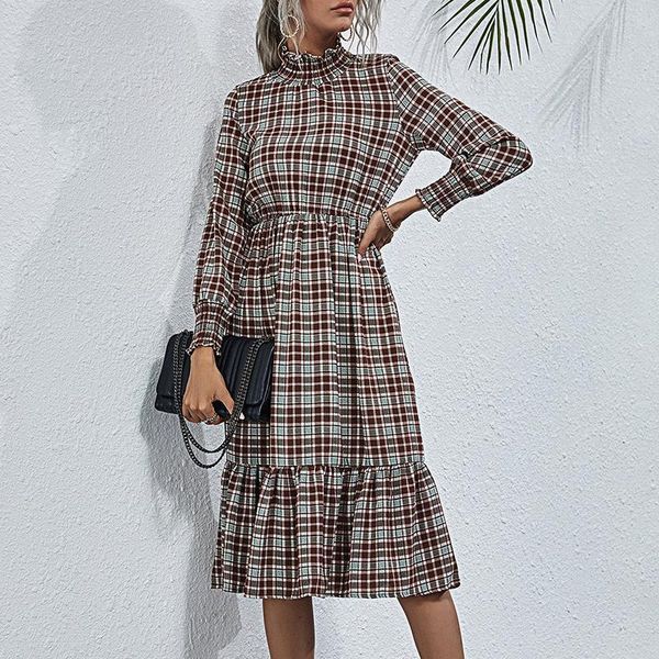 foridol vintage plaid long dress women sleeve england style maxi ruffle winter checkered 2021 casual dresses, Black;gray
foridol vintage plaid long dress women sleeve england style maxi ruffle winter checkered 2021 casual dresses, Black;gray