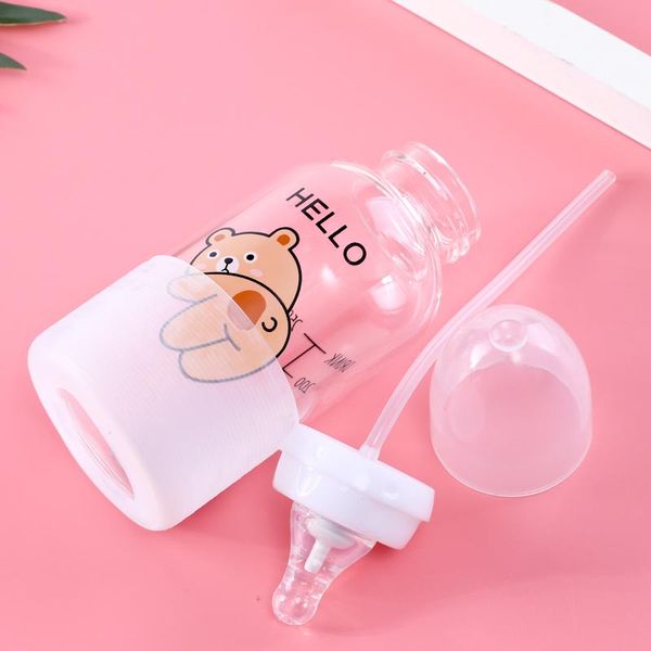 300ml Baby Bottle Kids Children Learn Feeding Bottle Drinking Water Milk Glass Cartoon Cute
300ml Baby Bottle Kids Children Learn Feeding Bottle Drinking Water Milk Glass Cartoon Cute