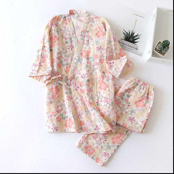 full cotton comfort pajamas set women sleepwear japanese kinomo style three quarter sleeve spring ladies loose thin homewear, Black;red
full cotton comfort pajamas set women sleepwear japanese kinomo style three quarter sleeve spring ladies loose thin homewear, Black;red