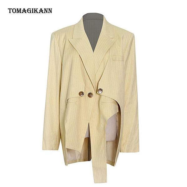 women's suits & blazers fake two piece blazer for women notched double breasted long sleeve striped patchwork suit jacket coat 2021 aut, White;black
women's suits & blazers fake two piece blazer for women notched double breasted long sleeve striped patchwork suit jacket coat 2021 aut, White;black