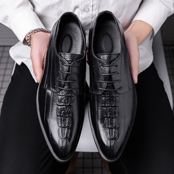 20 british leather sho men's fashion european version first layer cowhide busins drs youth soft soled, Black
20 british leather sho men's fashion european version first layer cowhide busins drs youth soft soled, Black